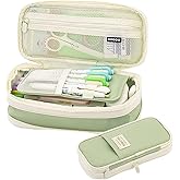 EHOPE Big Capacity Pencil Pen Case Office Large Storage High Capacity Bag Pouch Holder Box Organizerfor Office Travel Holder Box(Green-1)