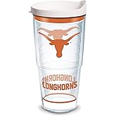 Tervis Made in USA Double Walled University of Texas Longhorns Insulated Tumbler Cup Keeps Drinks Cold & Hot, 24oz, Tradition