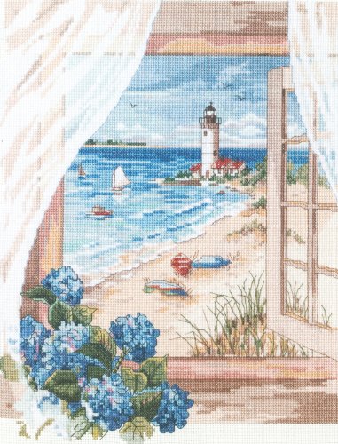 Janlynn View from The Window Counted Cross Stitch Kit
