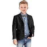Boys Blazer Retro Herringbone Sport Coat Formal Tweed Patterned Classic Kids Jacket for Boy Wedding Casual Jacket