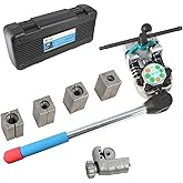 DPTOOL Brake Line Flaring Tool Kit, 45 Degree Single, Double and Bubble Flares, Brake Line and Tubing Flaring Tool for 3/16",