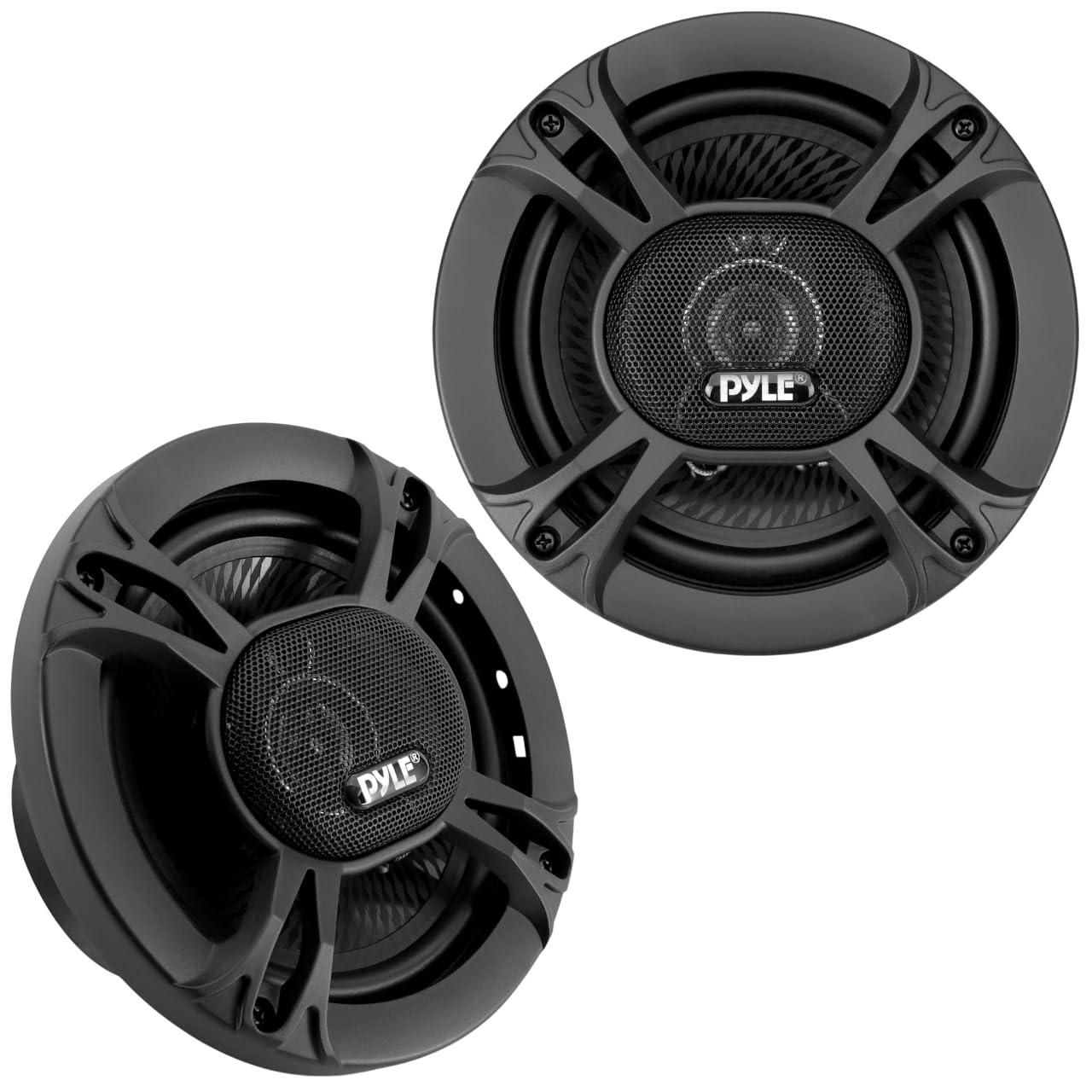 Pyle 3-Way Universal Car Stereo Speakers-300W 6.5” Triaxial Loud Pro ...