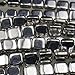 CzechMate 6mm Square Glass Czech Two Hole Tile Bead - Silver