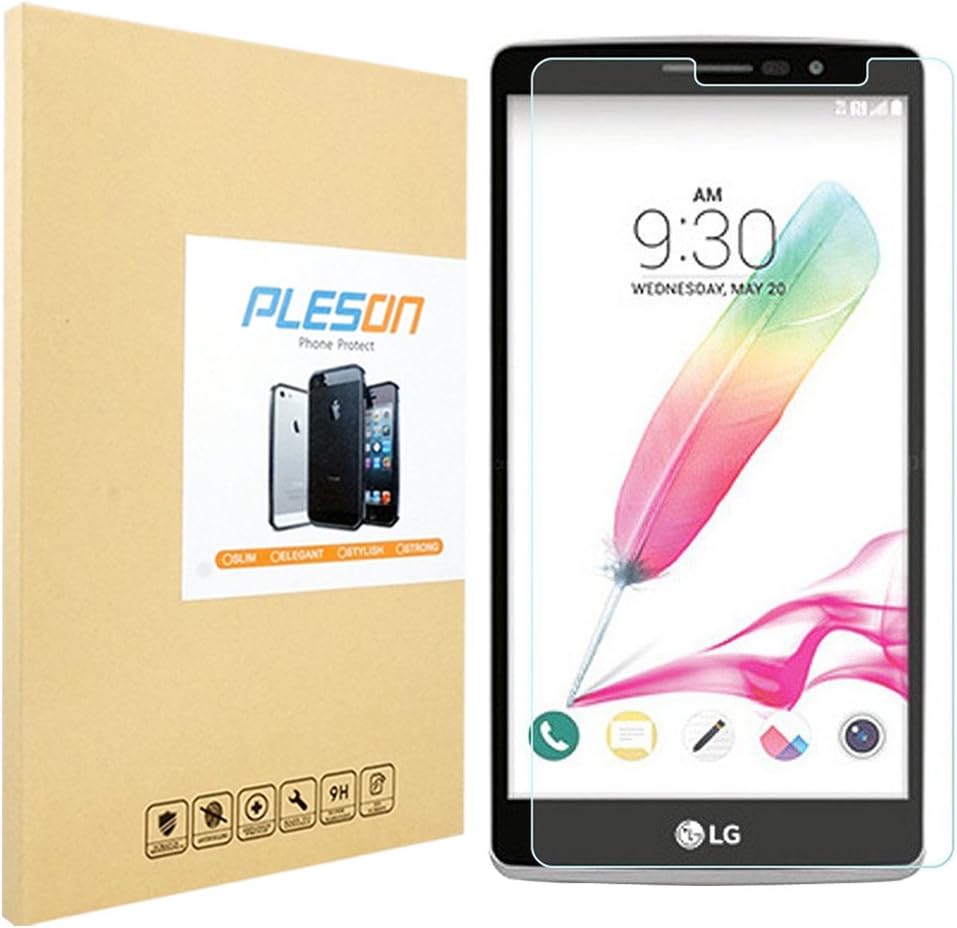 LG G Stylo Screen Protector/LG G4 Stylus Screen Protector, PLESON® LG G Stylo Screen Protector Tempered Glass Screen Protector for LG G4 Stylus&LG G Stylo, 99.9% HD 9H Hardness