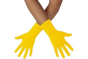 ATHX Men's and Women's Spandex Costume Gloves Halloween Cosplay Stretchy Wrist Gloves Wedding Prom Party Gloves for Women