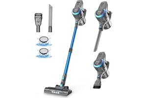 DEVOAC N300 Cordless Vacuum Cleaner, 6 in 1 Ultra-Lightweight Stick Vacuum, 2200mAh Battery Up to 40mins Runtime, Powerful Handheld Vacuum for Hard Floor Carpet Pet Hair Home