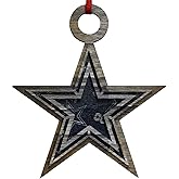 FOCO Dallas Cowboys Raised Logo Mural Holiday Ornament