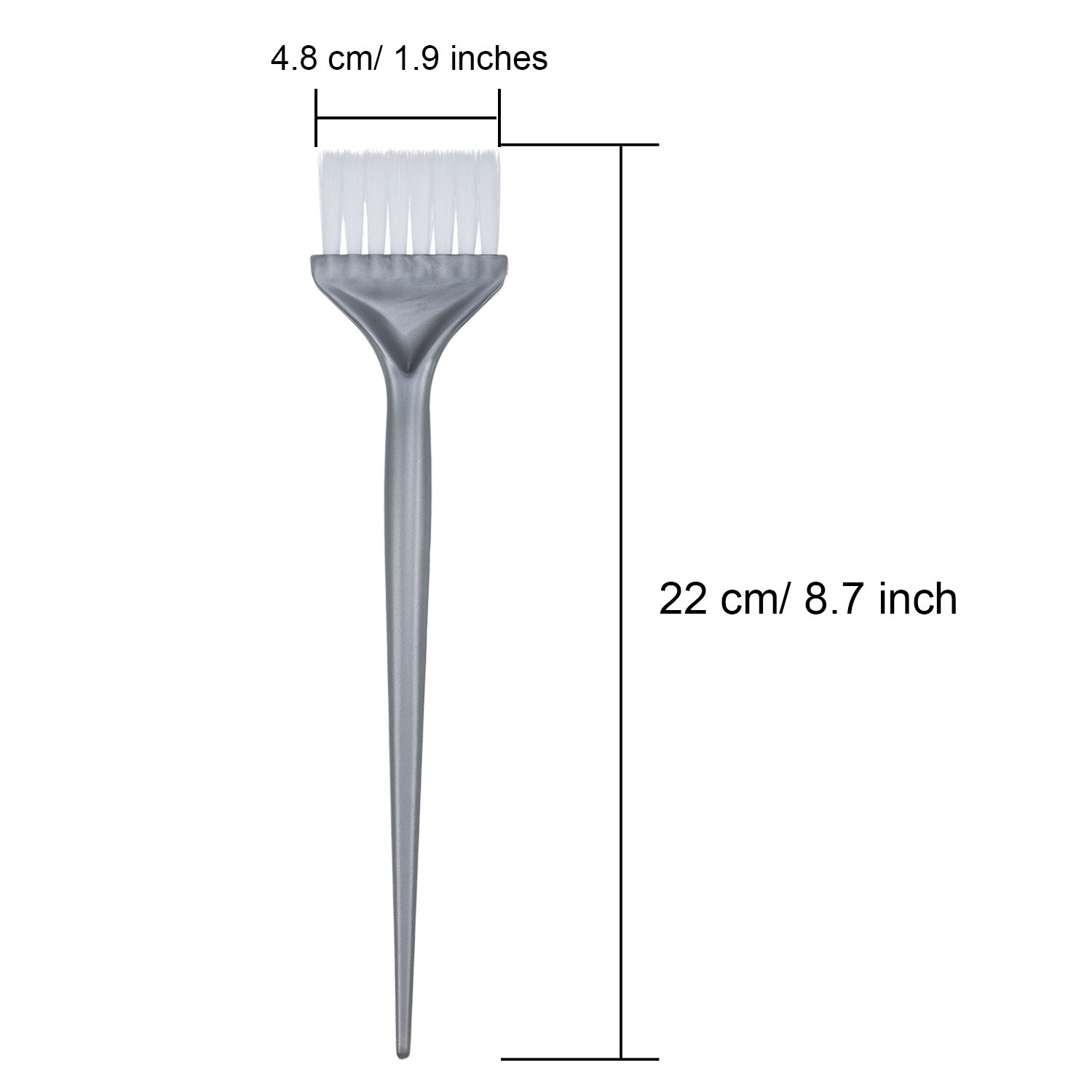 Mudder 5 Pack Hair Dye Coloring Brushes Hair Coloring Dyeing Kit Handle Salon Hair Bleach Tinting DIY Tool (Silver Grey) : Beauty