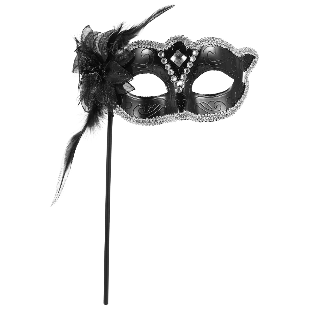 ifundom Mask Handheld Masquerade Mask for Women Party Face for Halloween Mardi Gras Prom and Costume Ball