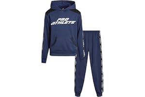Pro Athlete Boys Sweatsuit Set - 2 Piece Fleece Pullover Graphic Hoodie and Boys Joggers Sweatpants Activewear (Sizes: 2T-16)