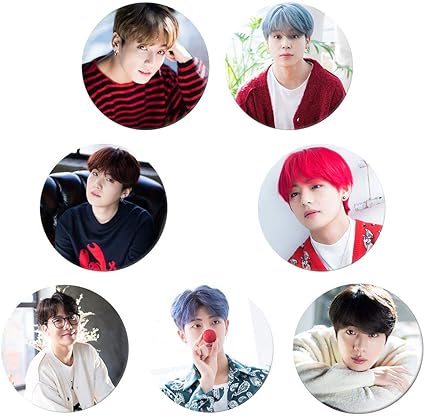 Amazon Nuofeng Kpop Bts 防弾少年団 フォトボタン バッジ ピン ブリキ板 2 3インチ スタンプ 文房具 オフィス用品