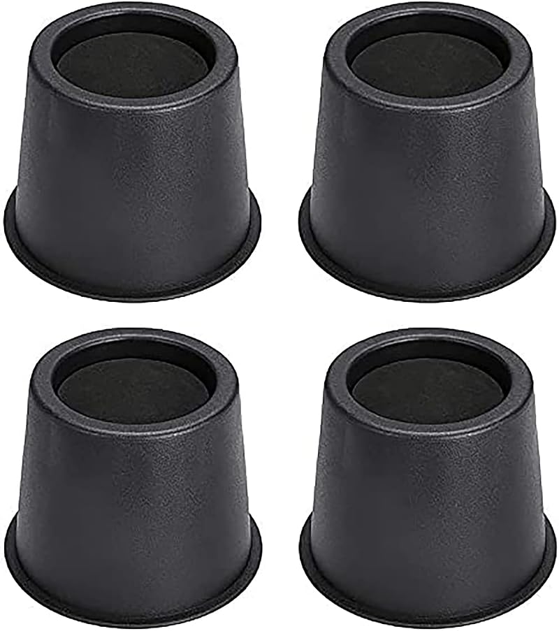 BWKJMY Round Bed Risers 4 inch Heavy Duty Set of 4 Black