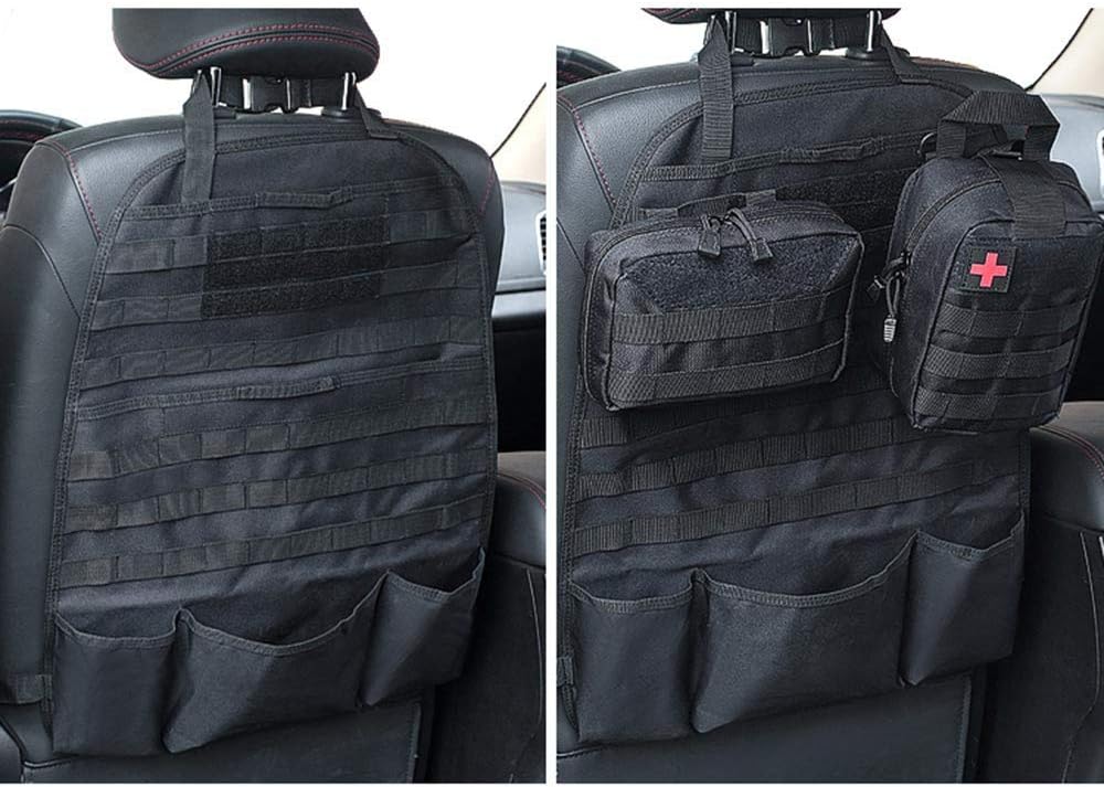 LIVIQILY Front Seat Storage Gun Sling Bag Car Seat Back Hunting Gun Holsters Pistols Organizer with Pockets (Black): Sports & Outdoors