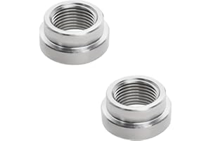 SING F LTD 2Pcs M18x1.5 Threads Stainless Steel Stepped Nut Bung O2 Sensor Nut Probe Welding Thread Nut Oxygen Sensor Boss Nu