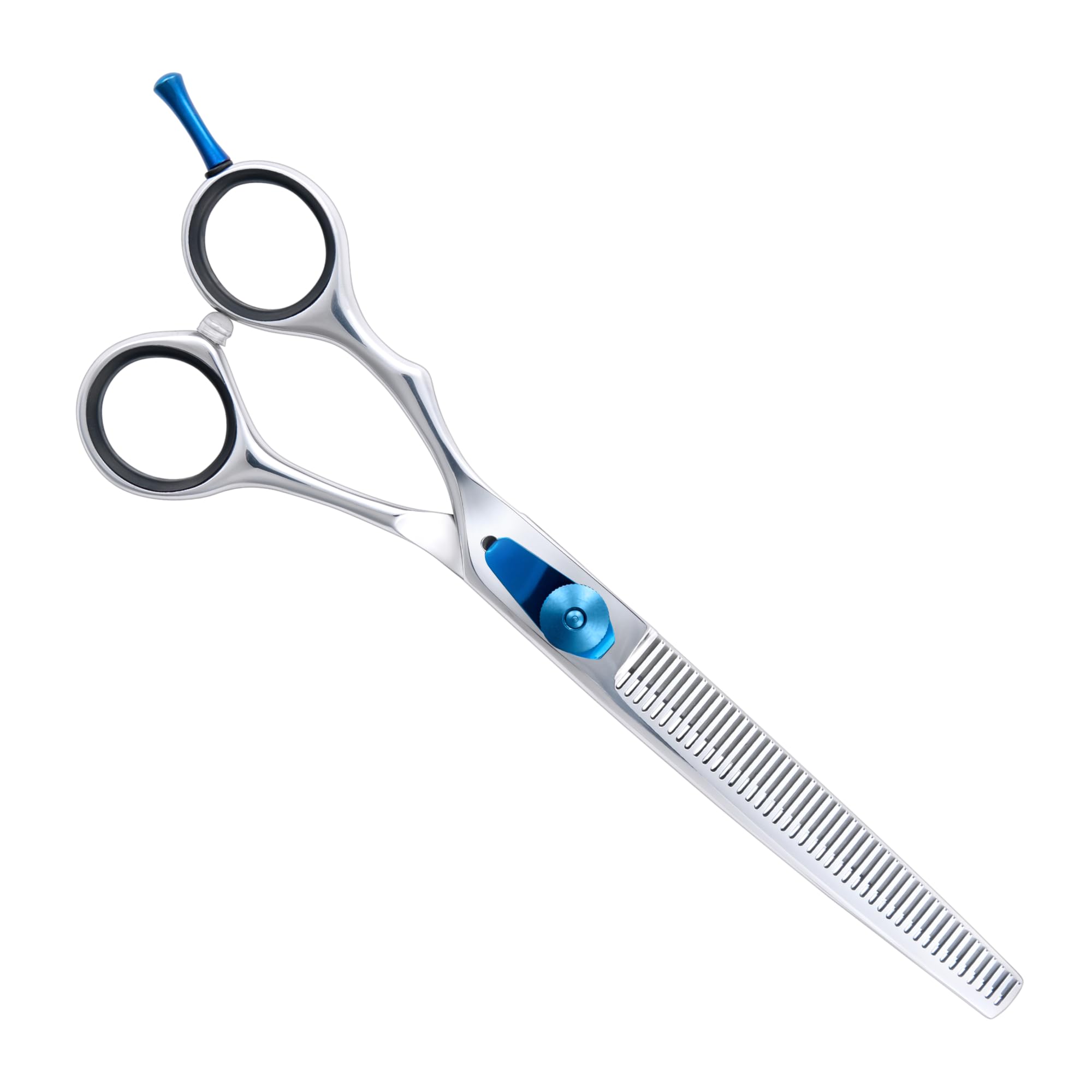 Masterclip 6.5” Square Edged Thinning Scissors – Professional High Grade Stainless Steel Easy Grip Dog Grooming Scissors – Suitable for Thinning The Coat to Leave a Natural Finish (Left Handed)