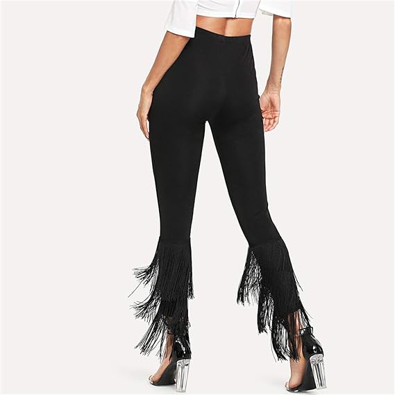 womens black skinny cropped trousers