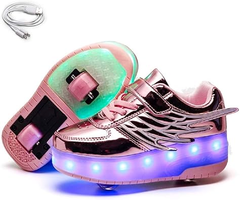 red and blue light up shoes