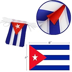 Cuba String Flag Pennant Banner - 38 Flags, 42 Feet
