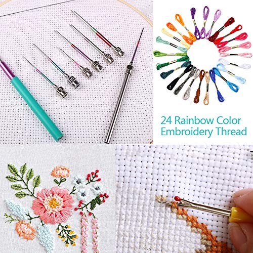 2 Rainbow+Embroidery+Scissors+Threader+Stitching