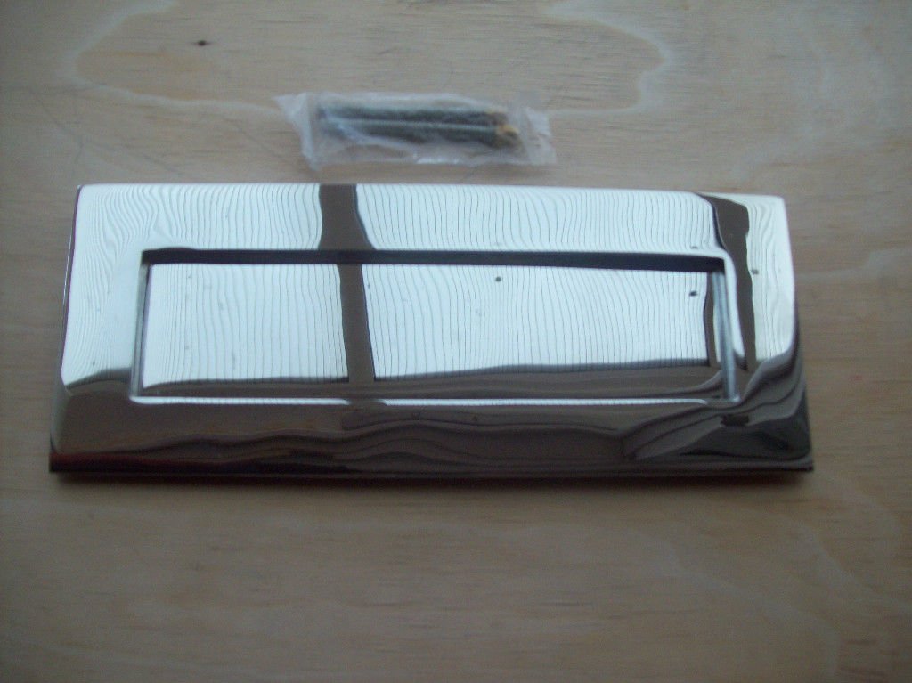 IRONMONGERY WORLD® 10" x 4" Heavy Sprung Polished Chrome Large Letter Box Postal Plate Victorian