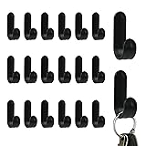 Baowindy 20 Pack Adhesive Hooks, J-Shape Key Hooks