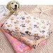 iNNEXT 2 Pack Puppy Blanket for Pet Cushion Small Dog Cat Bed Soft Warm Sleep Mat, Pet Dog Cat Puppy Kitten Soft Blanket Doggy Warm Bed Mat Paw Print