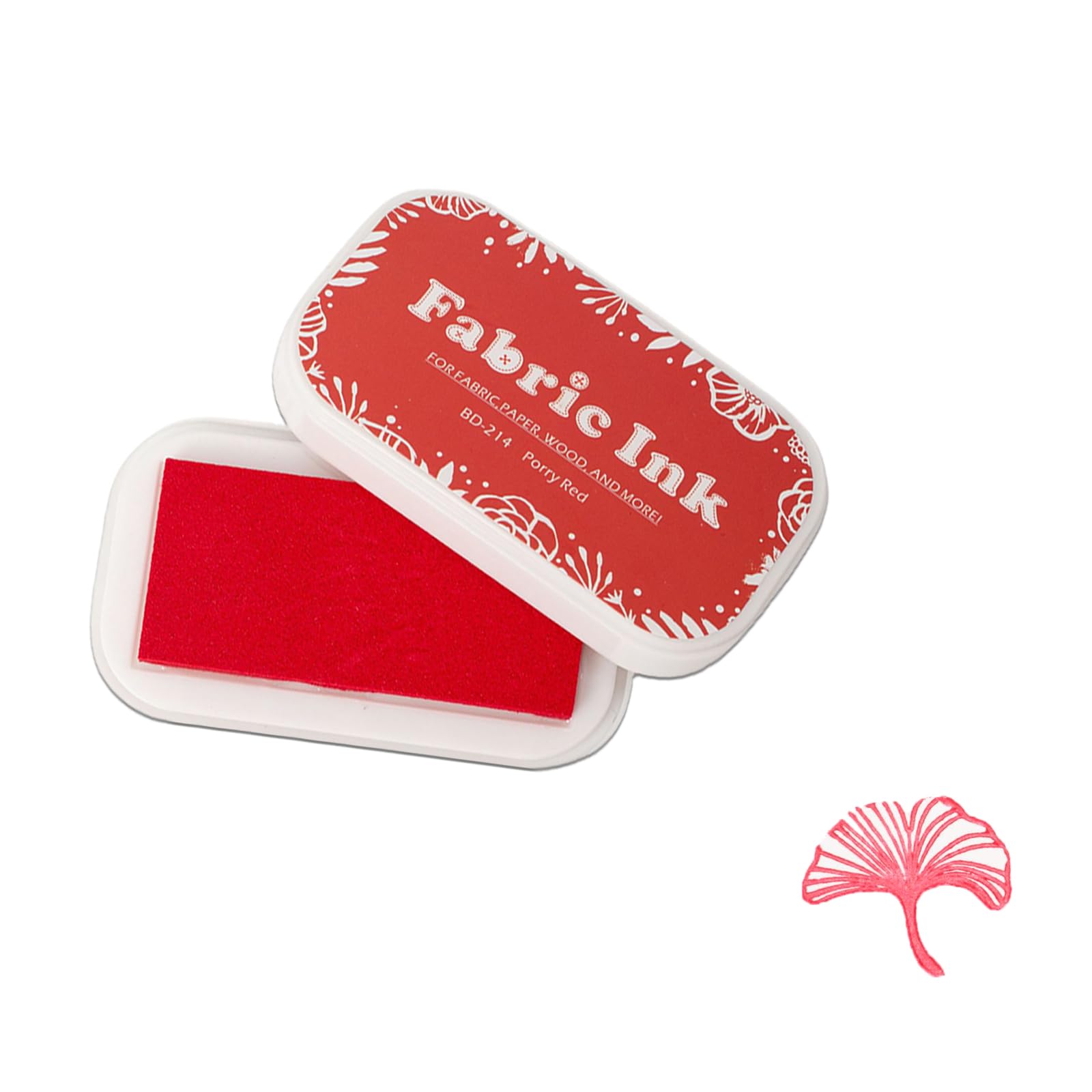 Sicheii Ink Pads for Rubber Stamps, Stamp Pad for Fabric Wood Paper Stamping, Washable Fingerprint Thumbprint Ink Pad, Craft Ink Pad Stamps Partner DIY Color (Poppy Red)