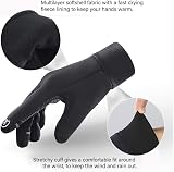LERWAY Winter Warm Gloves Touchscreen Windproof Water-Resistant Black S view 8