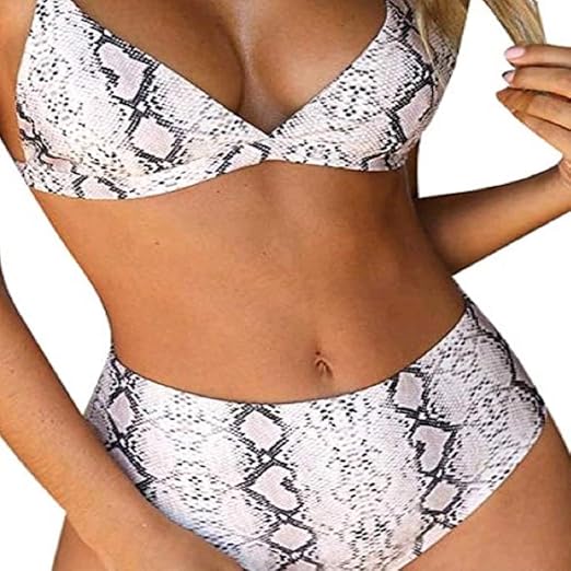 Bikinis para mujer, bikini de cintura alta fruncida, traje de baño