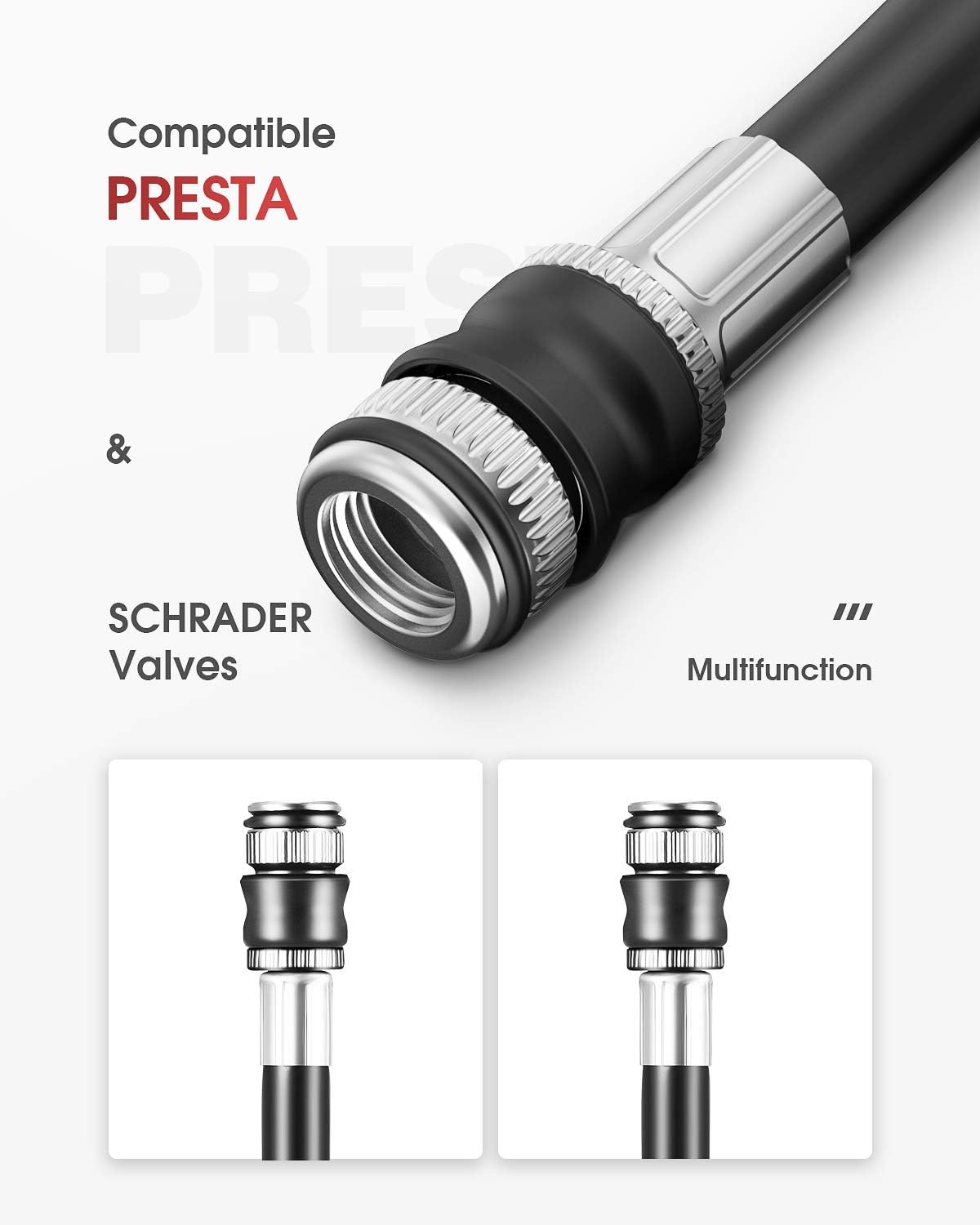 Portable Mini Bike Pump, Bicycle Tire Air Small Pump Hand Inflator Fits Presta & Schrader Valve, 150PSI Fast Inflation for Road, Mountain, BMX Bikes : Sports & Outdoors