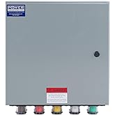 Power Assemblies Camlock Connection Box, 400 Amp, 277/480V, 3 Phase, 4 Wire, NEMA 4/12 Box with Camlock Series 16 Male Inputs, Double Set Screw Wall-Mount Power Distribution Box, BRN/ORG/YEL/WHT/GRN