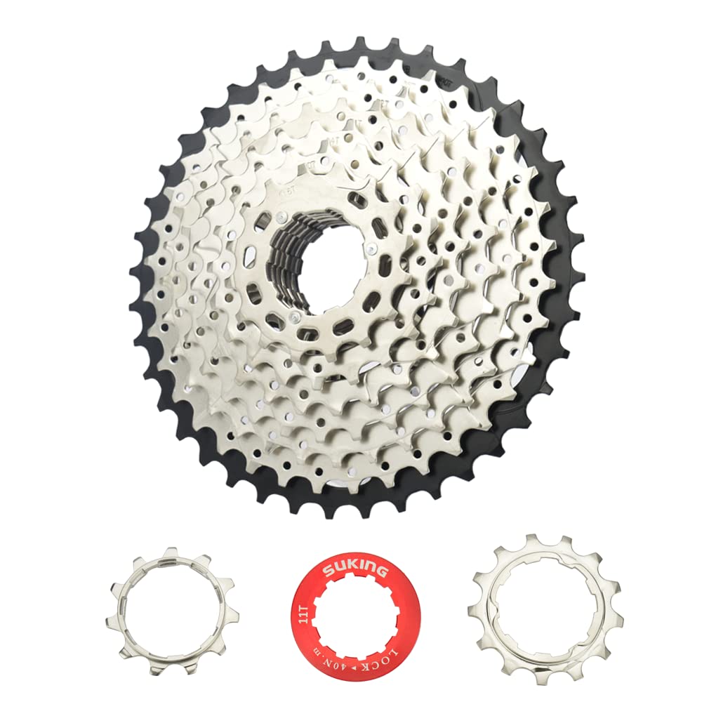CYSKY 9 Speed Cassette 11-40T Bike Cassette Sprocket Compatible with Shimano/Sram/Sunrace HG System Fit for Mountain Bike, Road Bicycle, MTB