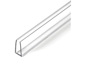 Outwater Plastics P2743 1/4'' Clear Butyrate U-Channel Clear Plastic U-Channel/C-Channel 46 Inch Lengths (Pack of 2)