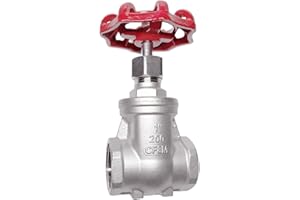 GUXGUY 304 Stainless Steel Gate Valve DN25, 1" NPT Stainless Steel Female Threaded Rotary Globe Valve for Water Flow Switches, Fuel Water Vapor, Air Switches, Air Compressors and Sump Pumps, etc
