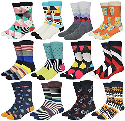 Maogo Casual Cotton Socks Design Multi-Color Fashion Dress Men's Women's Socks (Color B)