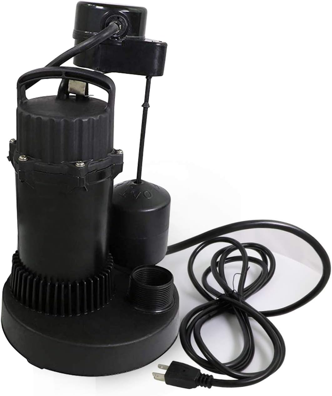 Supply Giant TQIQ12 Heavy Duty Sumbersible Sump Pump 1/2'' HP With Float Switch, Black