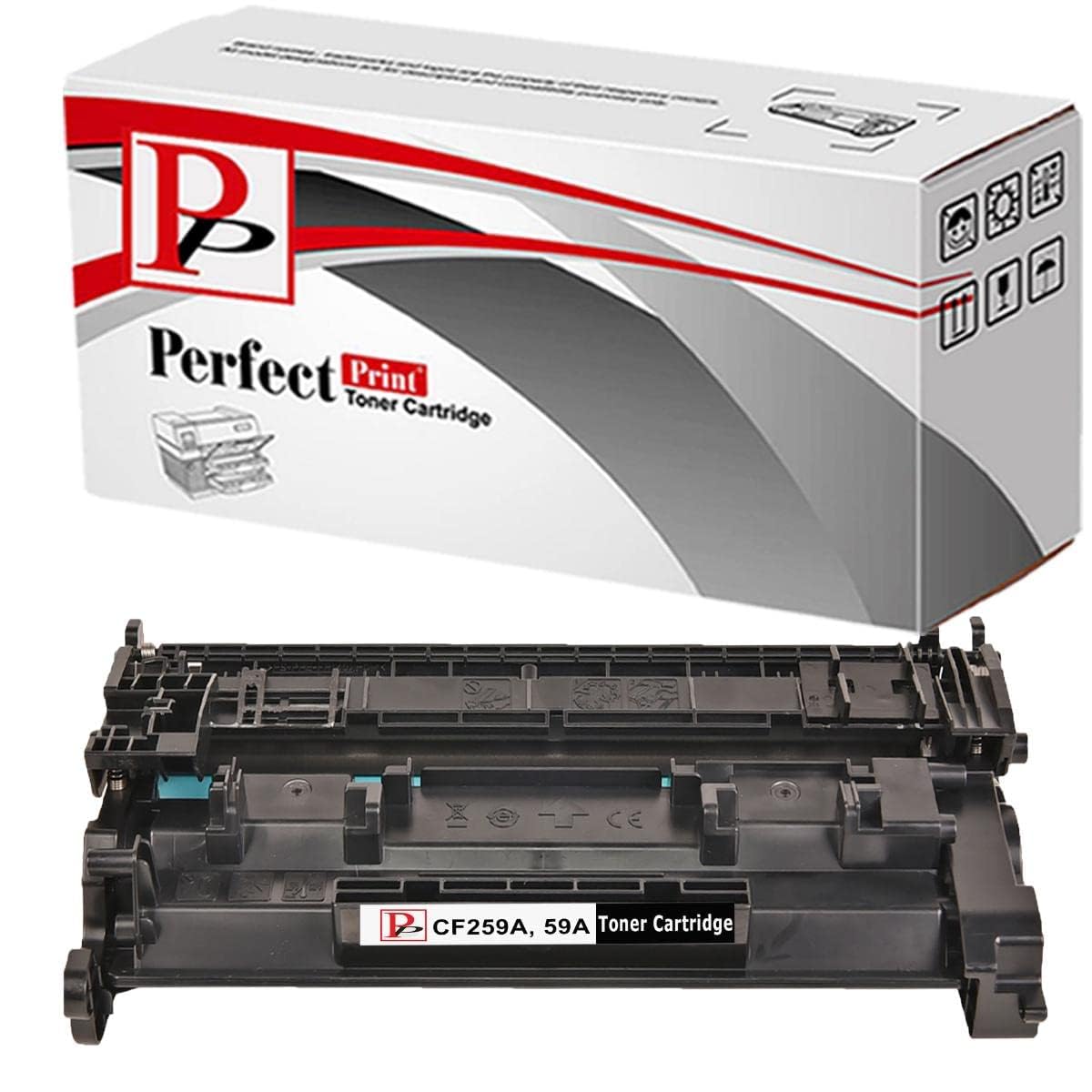 PerfectPrint Compatible Toner Cartridge HP CF259A 59A WITH CHIP For HP LaserJet Pro M304a M404dn M404dw M404n MFP M428dw MFP M428fdn MFP M428fdw LaserJet Enterprise M406dn MFP M430f (Black)