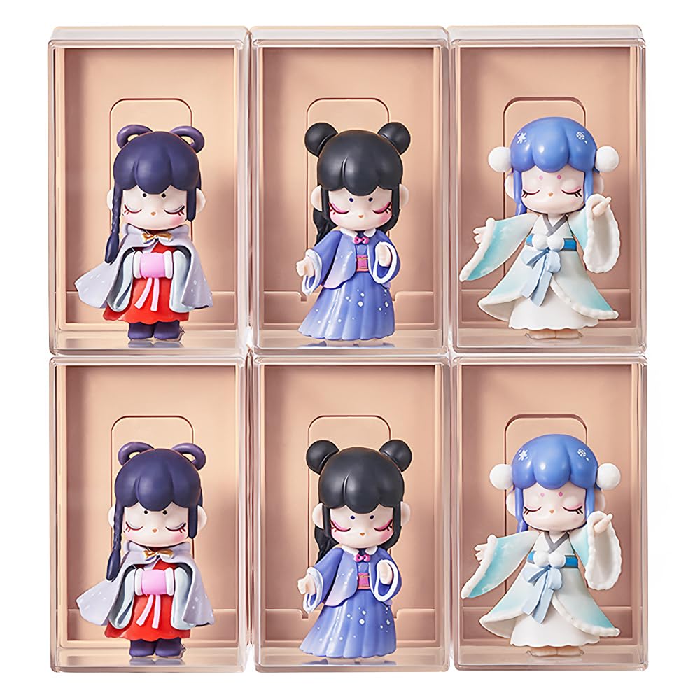 Photo 1 of 6Pcs Acrylic Display Case for Minifigures,Clear Display Box with ID Card Slot ,Wall Mounted Dustproof Display Cabinet Box for Minifigures(Pink)