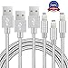 Guzon iPhone Cable, 3Pack 3FT 6FT 10FT Nylon Braided Lightning to USB iPhone Charger Cord with Aluminum Connector for iPhone 7/7 Plus/6s/6s Plus/6/6Plus/5s/5c/5, iPad/iPod Models-Gray