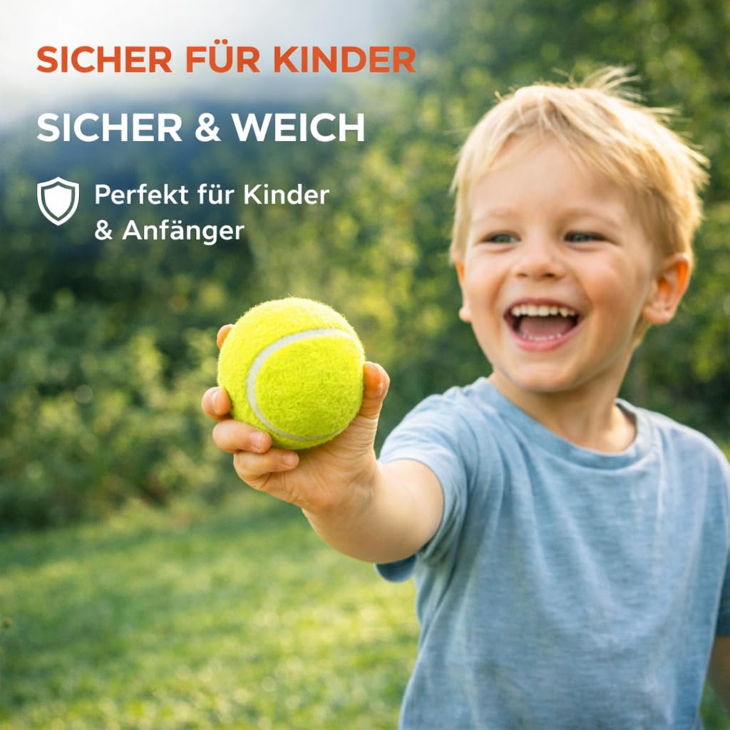 ATHLEJOY 6X Tennisbälle- gelb für Training & Wettkampf mit Tragetasche für Tennis - Hunde - Waschmaschine 5