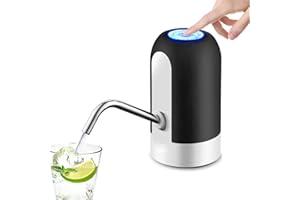 NETVIP Bottled Water Dispenser Portable Electric Water Pump for Universal 5 Gallon Bottle, 1200 mAh USB Rechargeable and One Button Operation, Automatic Barrelled Water Dispenser for Home, Office, Outdoor