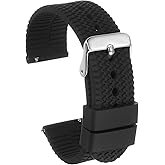 HARFINGTON Silicone Watch Band Quick Release Soft Rubber Watch Strap for Men Women