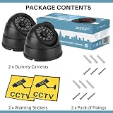 JUSTOP Dome Dummy CCTV Camera Twin Pack Black Outdoor Indoor Waterproof view 4