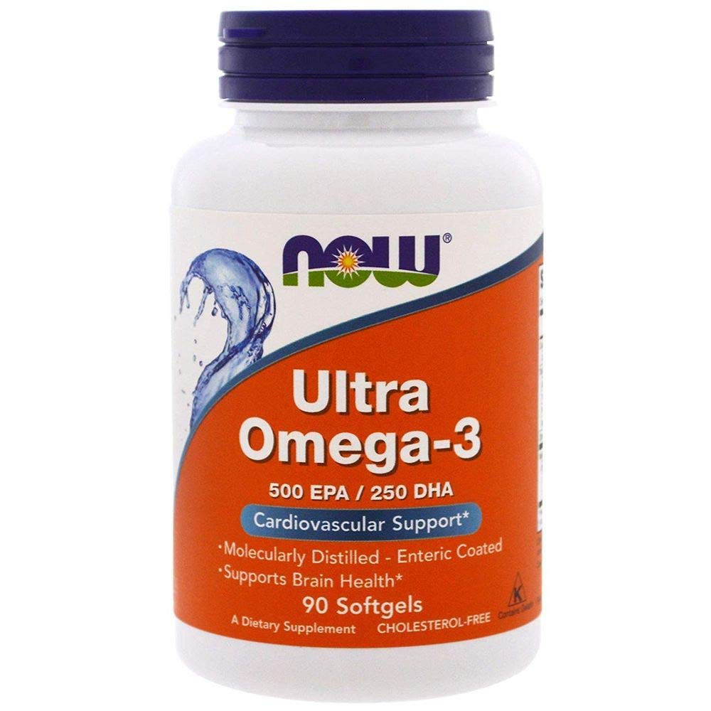 Ultra Omega-3- 500 EPA/250 DHA (90 softgels) - Now Foods