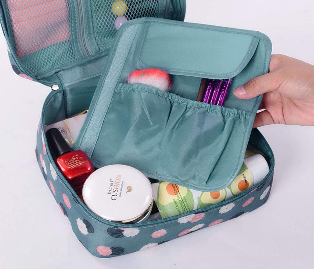 KNDDYY Toiletry Bag Travel Bag, Makeup Cosmetic Bag Travel Organizer for Accessories (Blue)