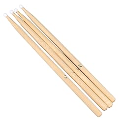 Maple Wood 7A Nylon Tip Drumsticks, 2 Pairs Drum