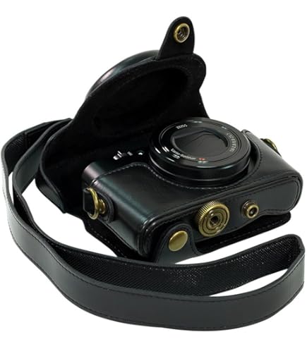 Amazon.com : MegaGear Protective Leather Black Camera Case, For
