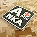 Glow Dark APOS A+ NKA Blood Type No Known Allergies Tactical Morale PVC Rubber Fastener Patch