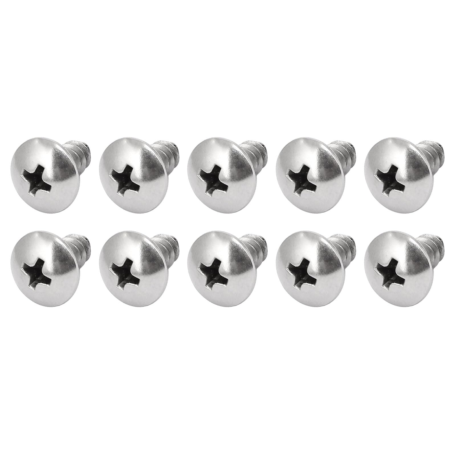 METALLIXITY Phillips Self Tapping Screws (M5x12mm) 10Pcs, 316 Stainless Steel Self-drilling Screw - for House Maintenance and Woodworking