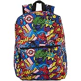 Marvel Comics Avengers Incredible Hulk, Captain America, Spiderman Backpack for Kids, 16 inch